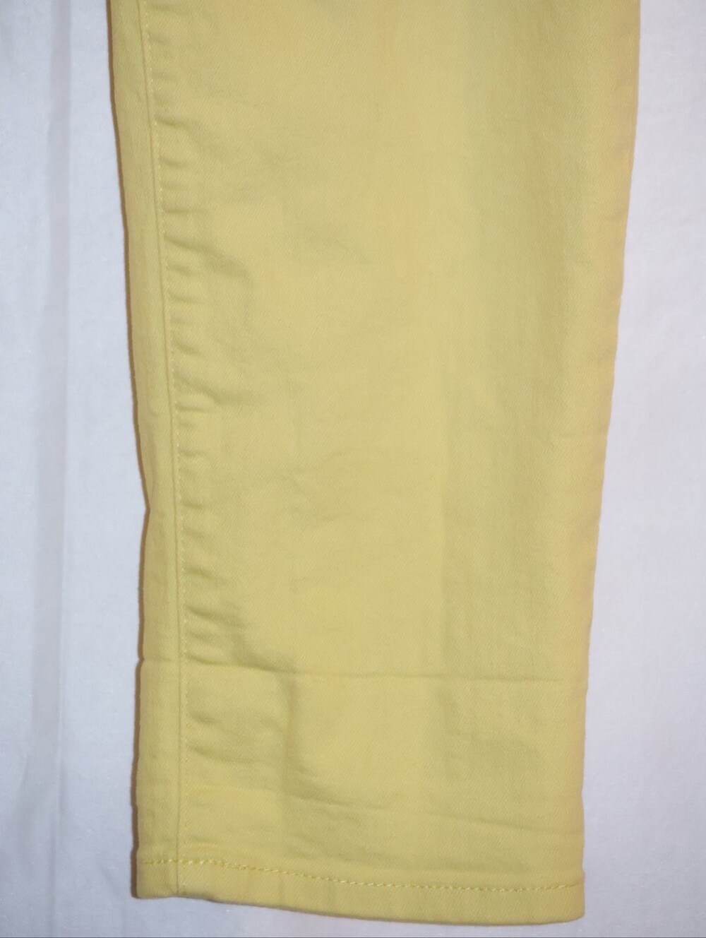 NYDJ (Not Your Daughter's Jeans) Pastel Yellow Alisha Fitted Ankle Jeans. - Picture 6 of 14